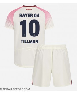 Günstige Bayer Leverkusen Malik Tillman #10 Auswärts Trikotsatzt Kinder 2025-26 Kurzarm (+ Kurze Hosen)